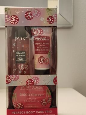 Betsey Johnson Disco Cherry Body Care Trio - Pink, Red